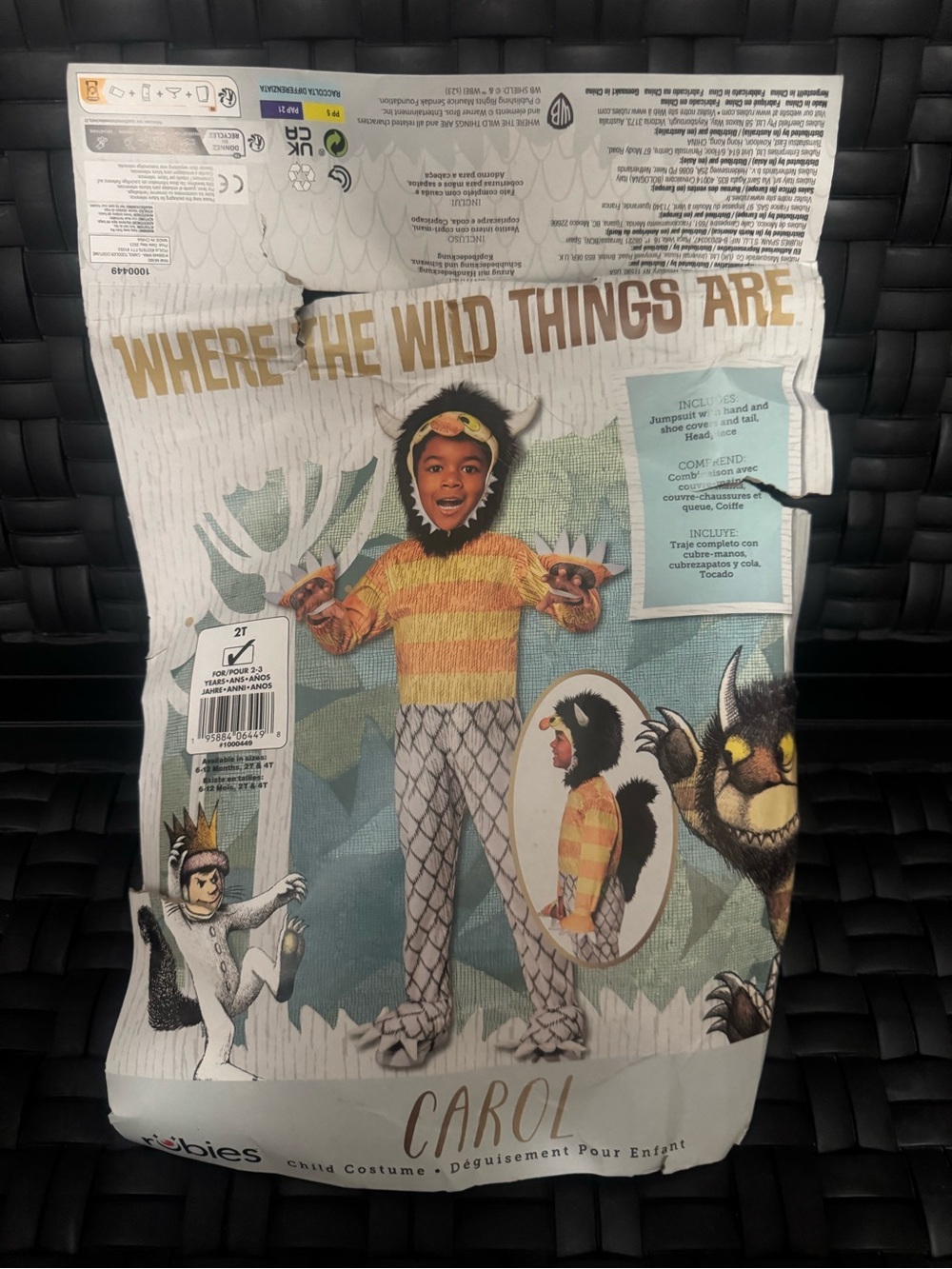Where the Wild Things Are Carol Halloween Costume Toddler 2T Funny Nostalgia NEW